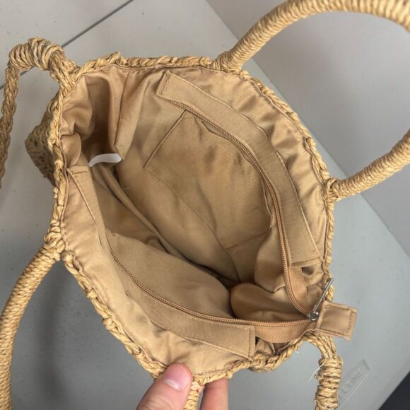 Emelinda Vintage Natural Staw Shoulder Crossbody Bag Womens Purse Tassel - Picture 5 of 8